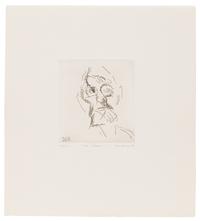 Frank Auerbach, (British, b. 1931), Joe Tilson (from Six Etchings of Heads), 1980