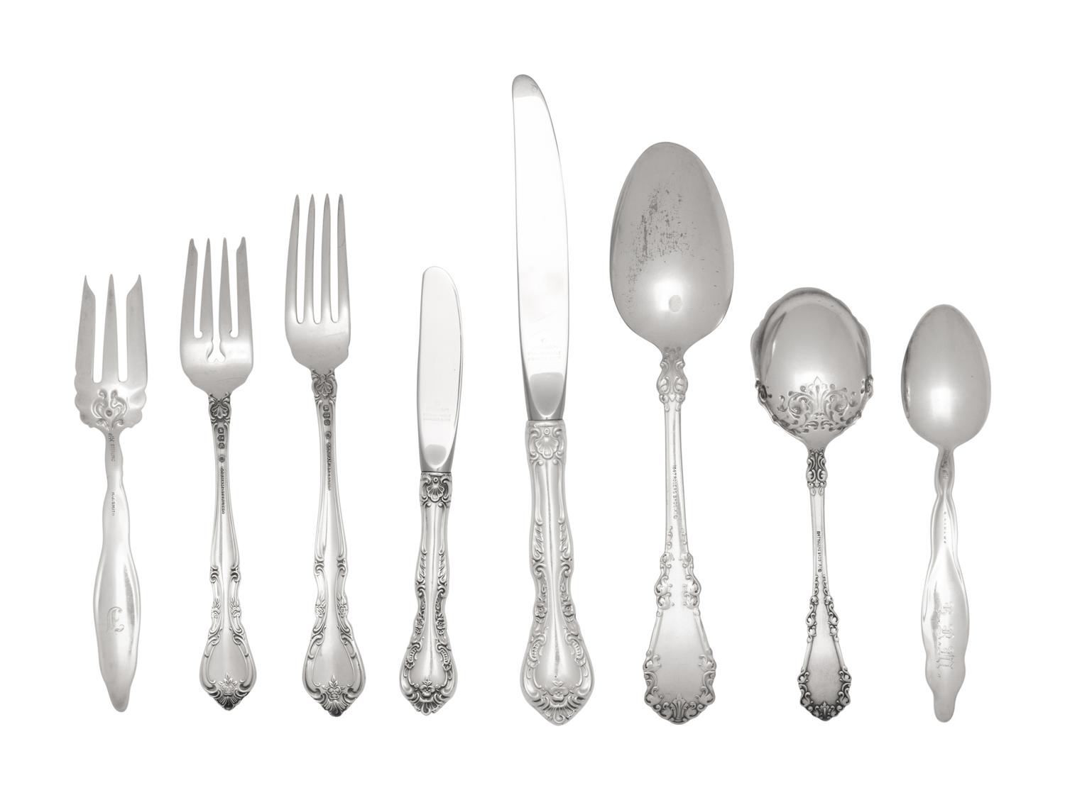 An American Silver Flatware Service