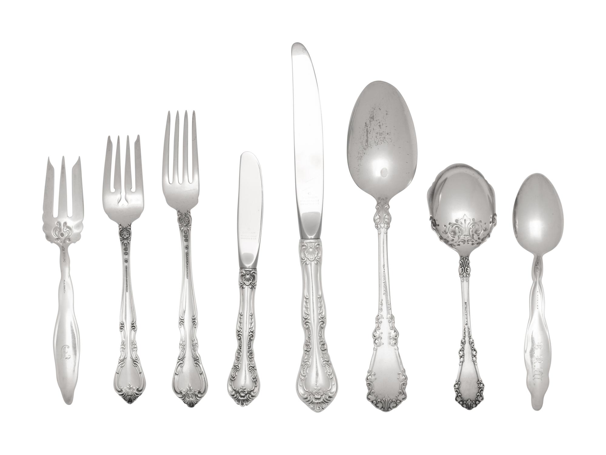 An American Silver Flatware Service