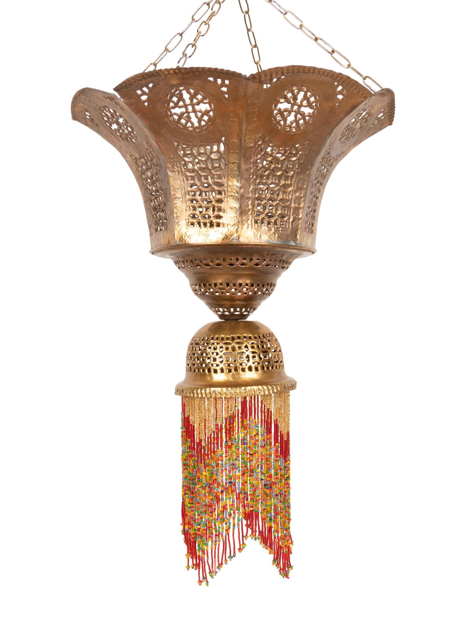 A Group of Three Syrian Brass Lanterns