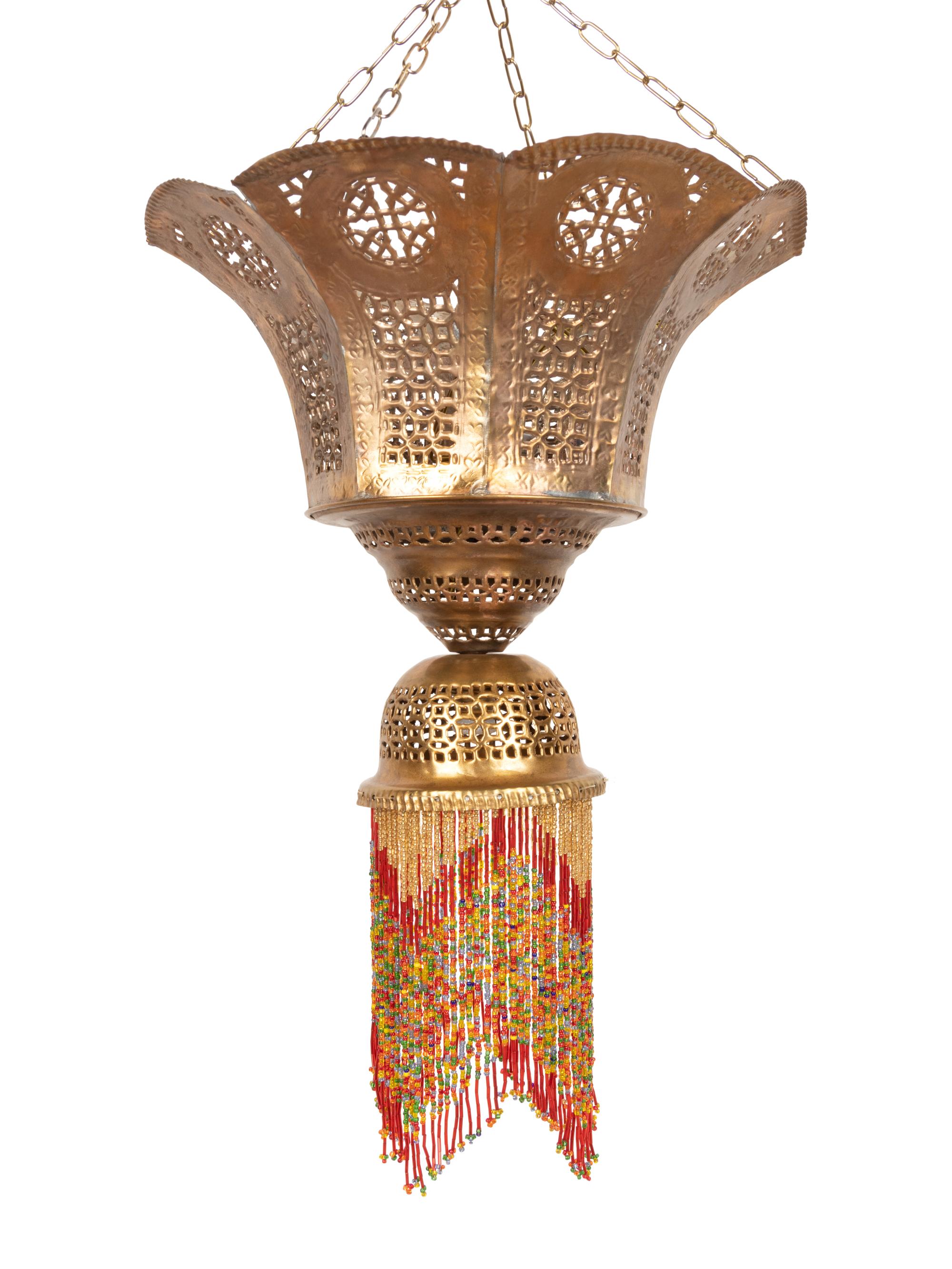 A Group of Three Syrian Brass Lanterns