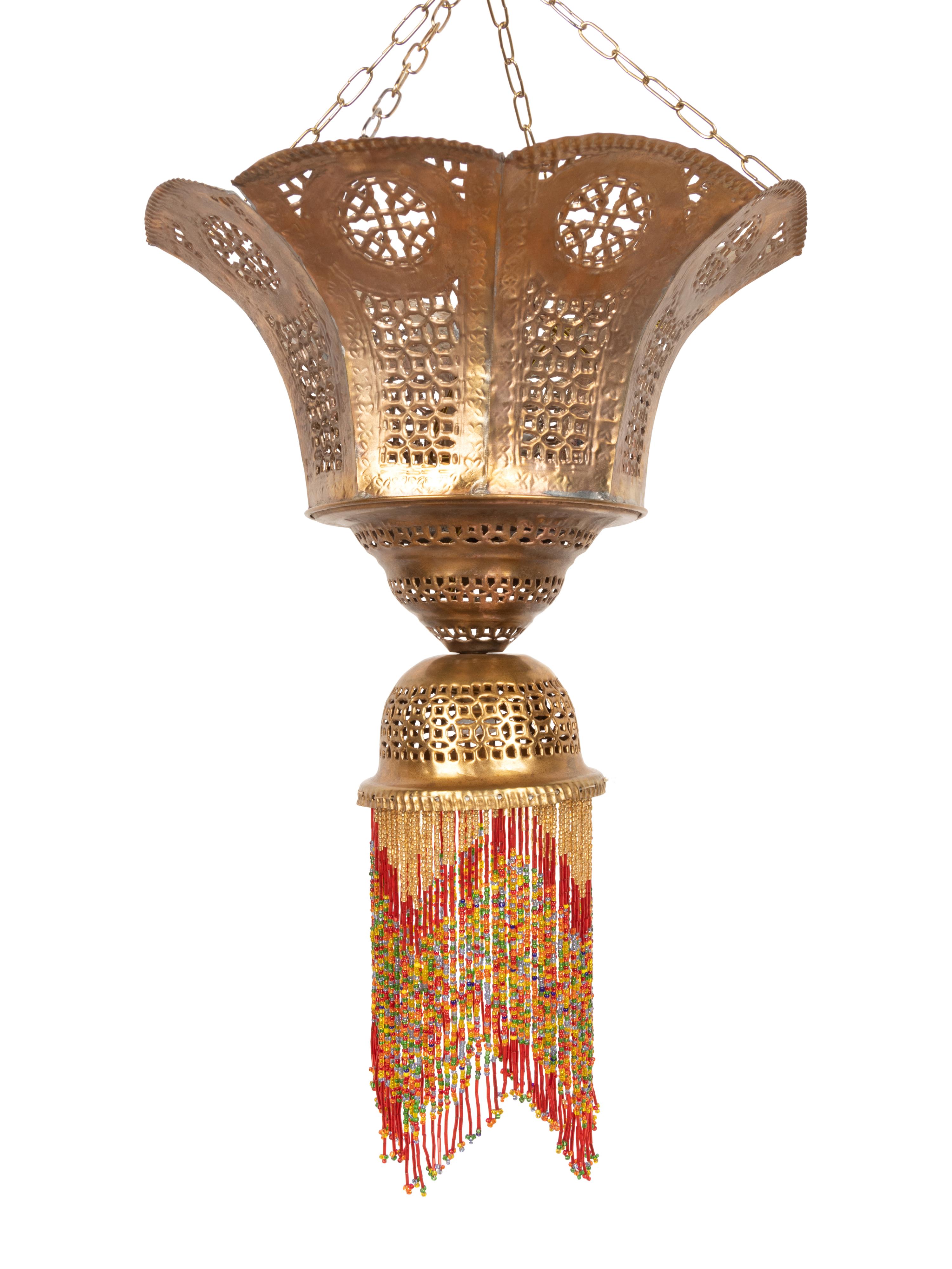 A Group of Three Syrian Brass Lanterns