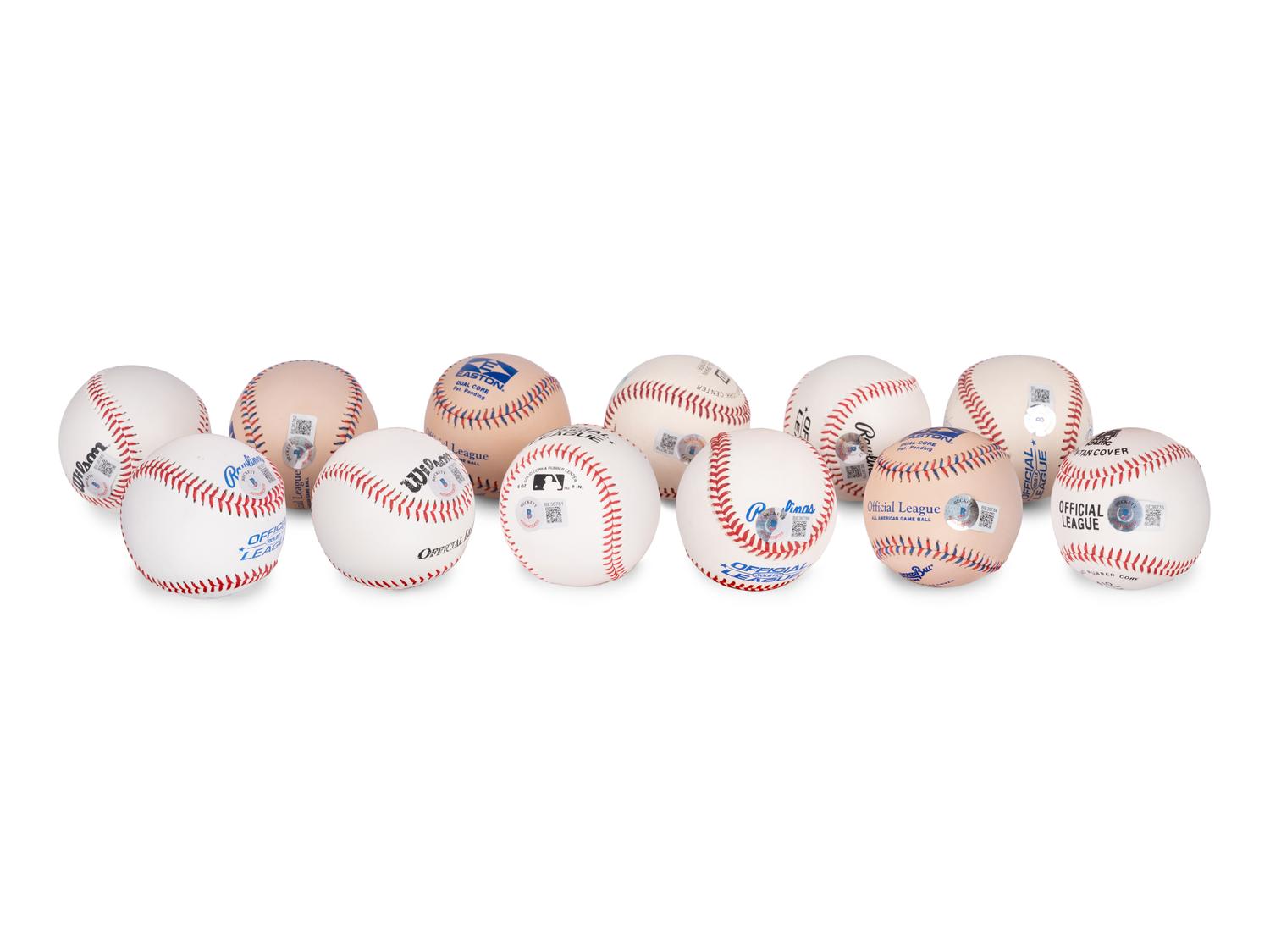 A Group of 12 Pro Football Hall of Fame Signed Autograph Baseballs (Beckett Authentication Services BAS Certified),