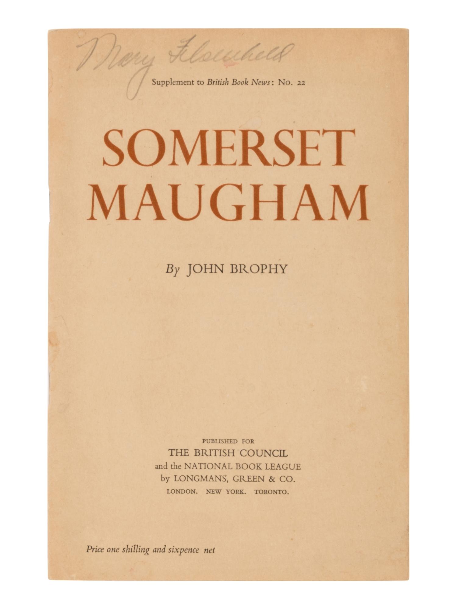 [Literature] [Maugham, W. Somerset]. Large Archive of Related Works