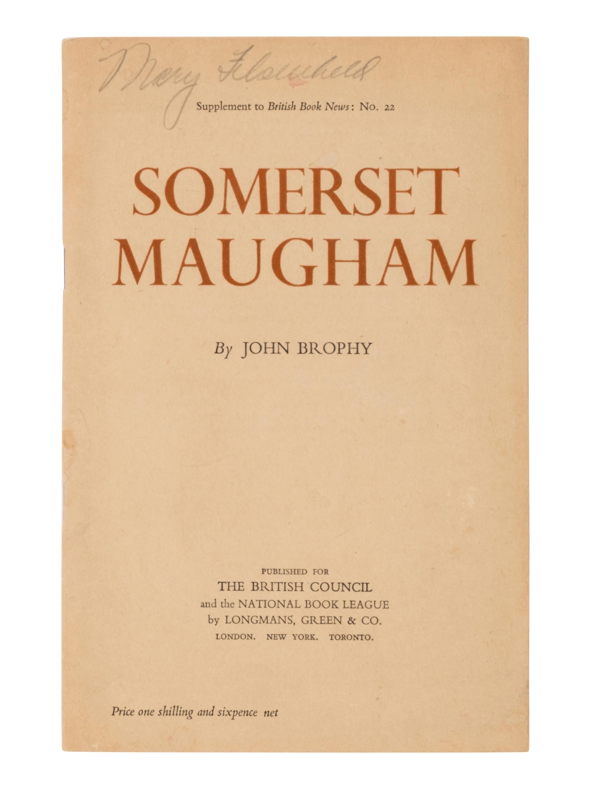 [Literature] [Maugham, W. Somerset]. Large Archive of Related Works