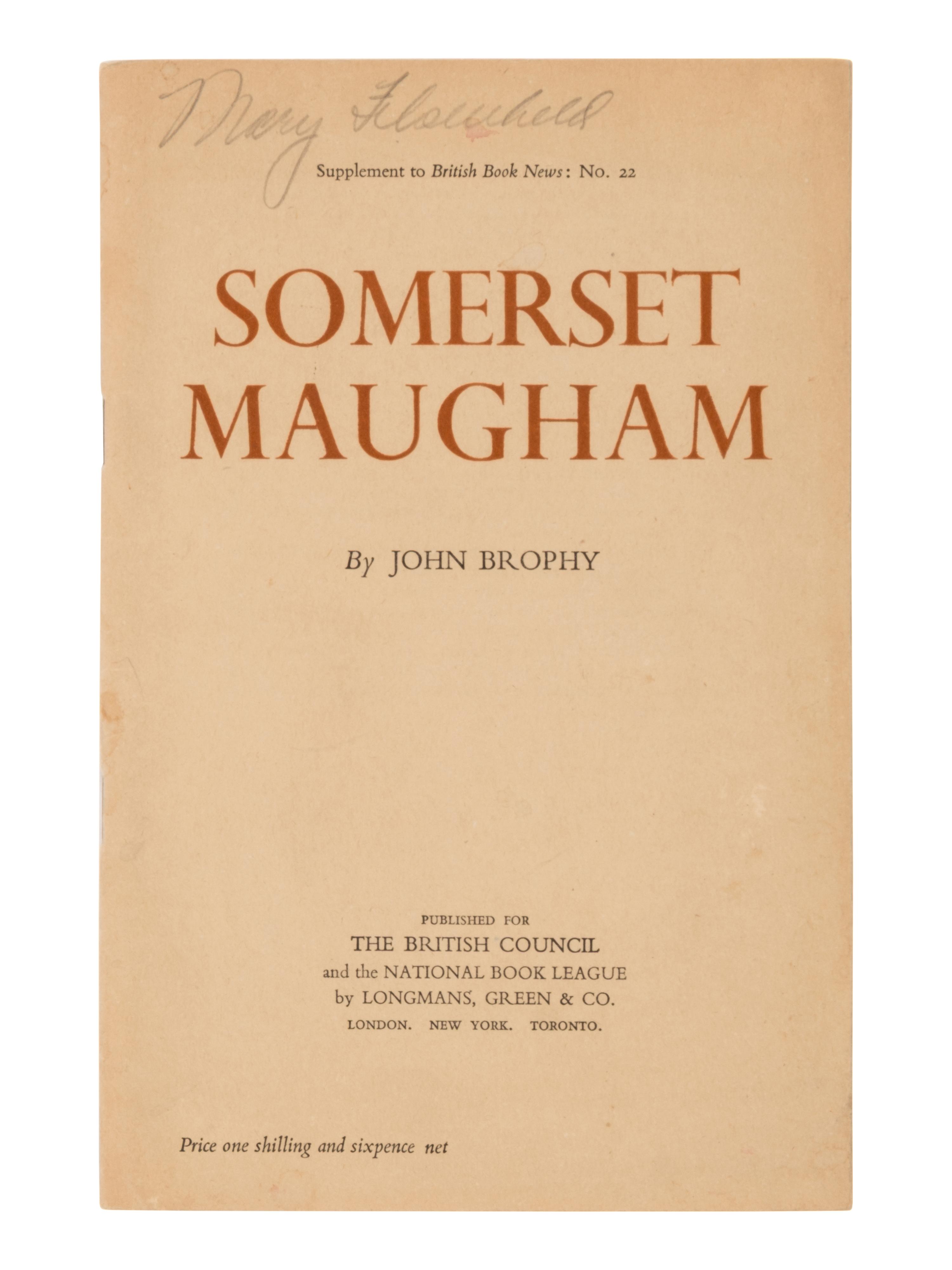 [Literature] [Maugham, W. Somerset]. Large Archive of Related Works