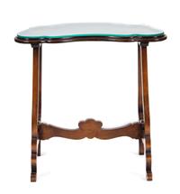 An Italian Walnut Side Table Height 23 x width 12 x depth 22 1/2 inches.