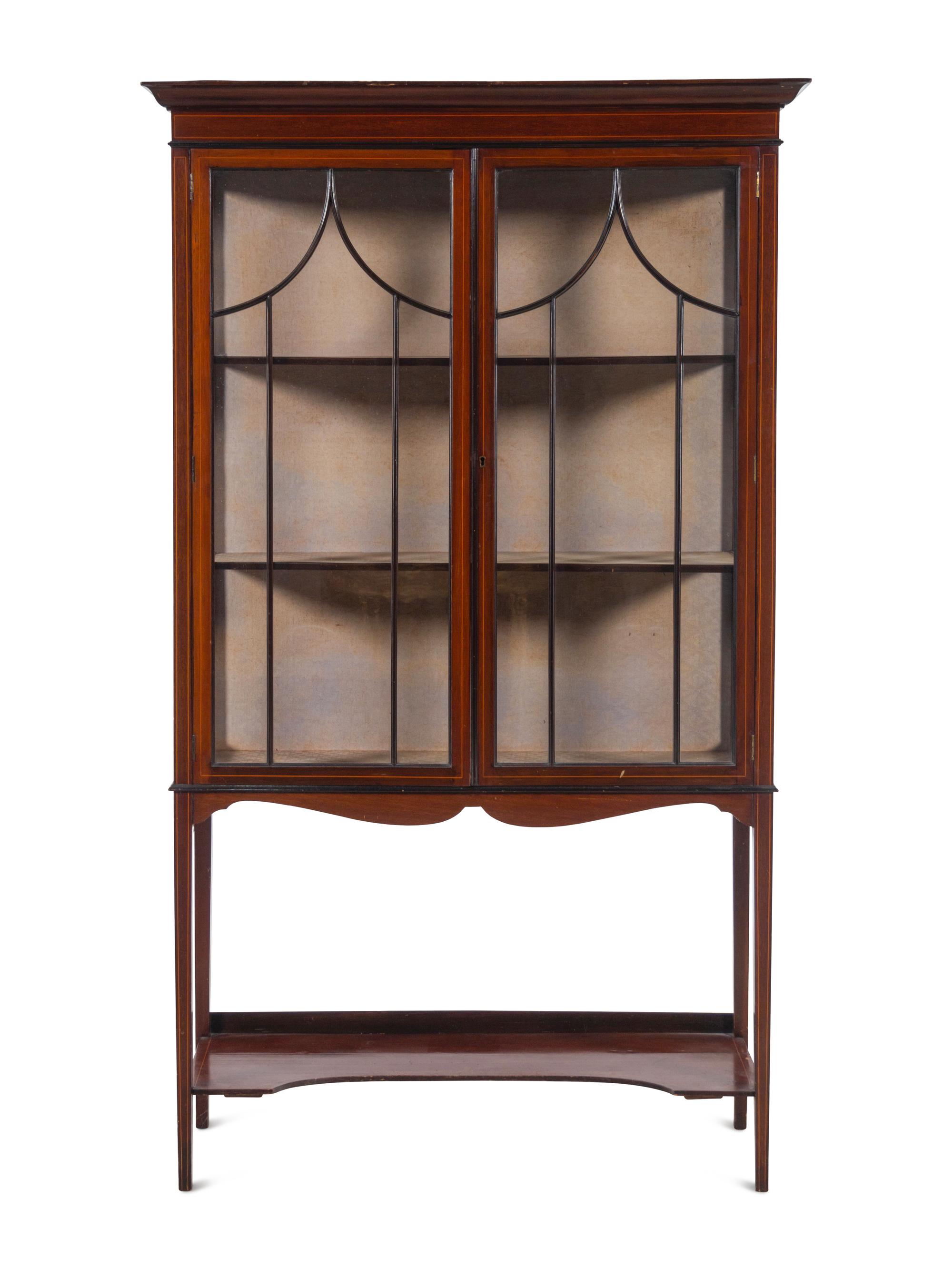 An Edwardian Mahogany Vitrine Cabinet