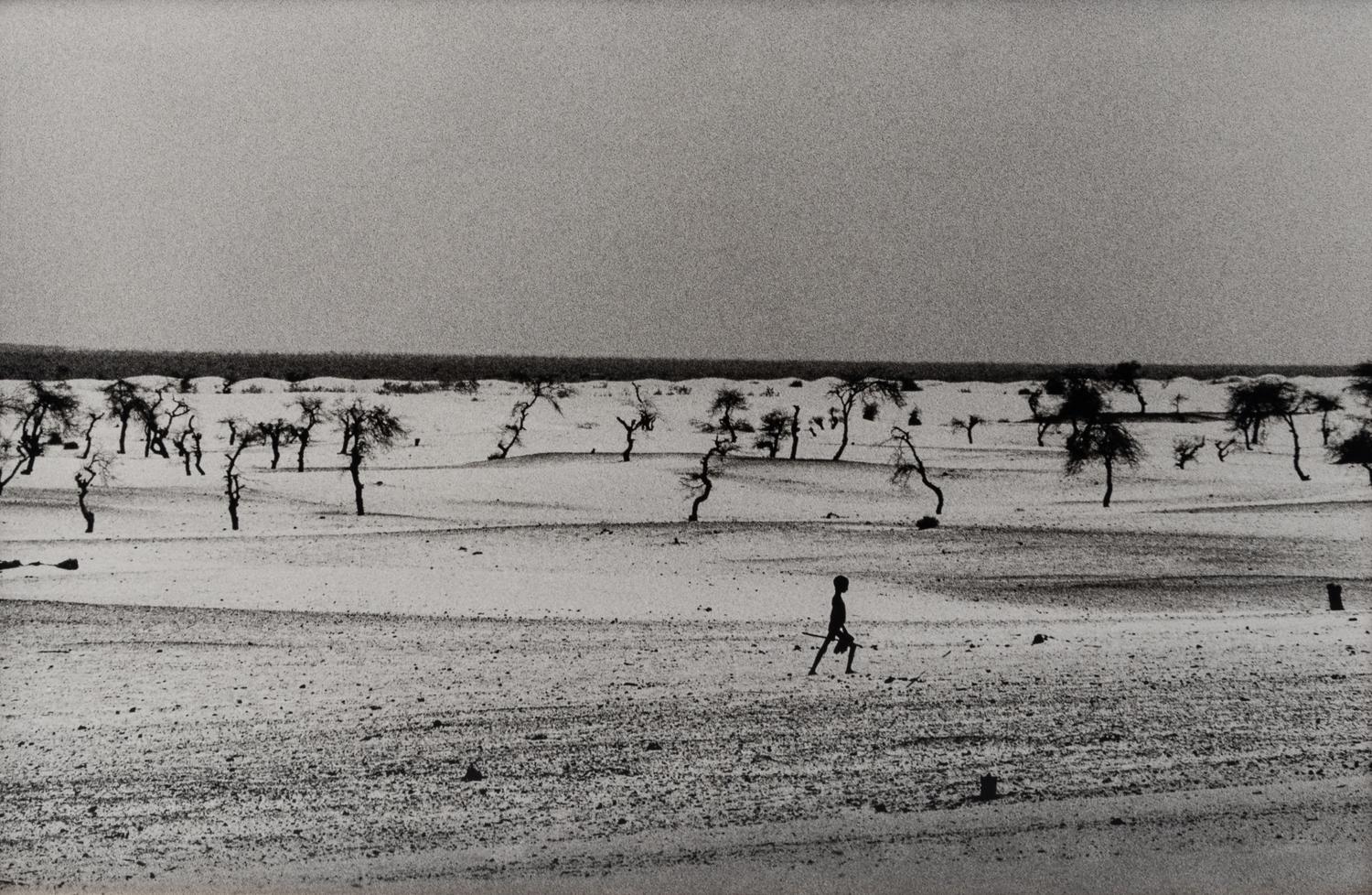 Sebastião Salgado (born 1944) This used to be the large Lake Faguibine. It dried up little by little with the drought and invasion of the desert. All the men have gone, only the children, the elderly and the women remain, Mali, 1985