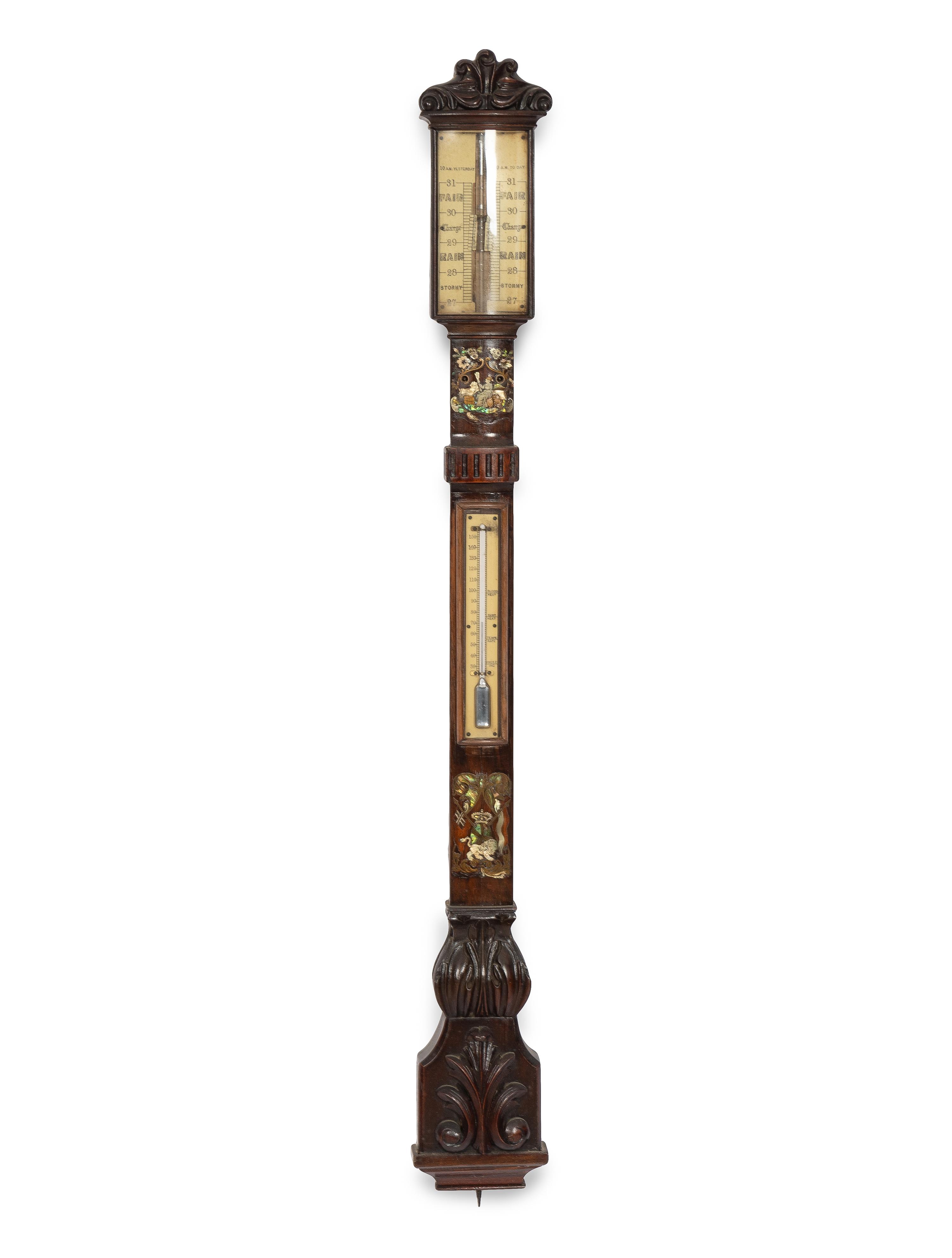 An English Mahogany Stick Barometer