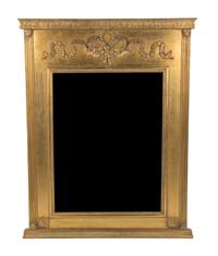 A Neoclassical Style Giltwood Over-Mantel Mirror 52 3/4 x 42 inches. — 20TH CENTURY