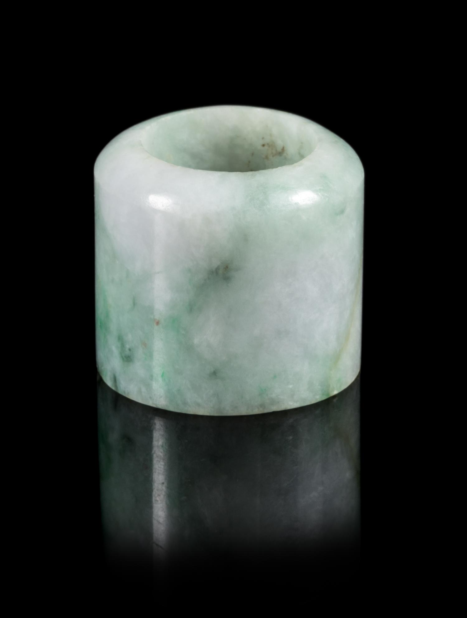 A Chinese Jadeite Archer's Ring