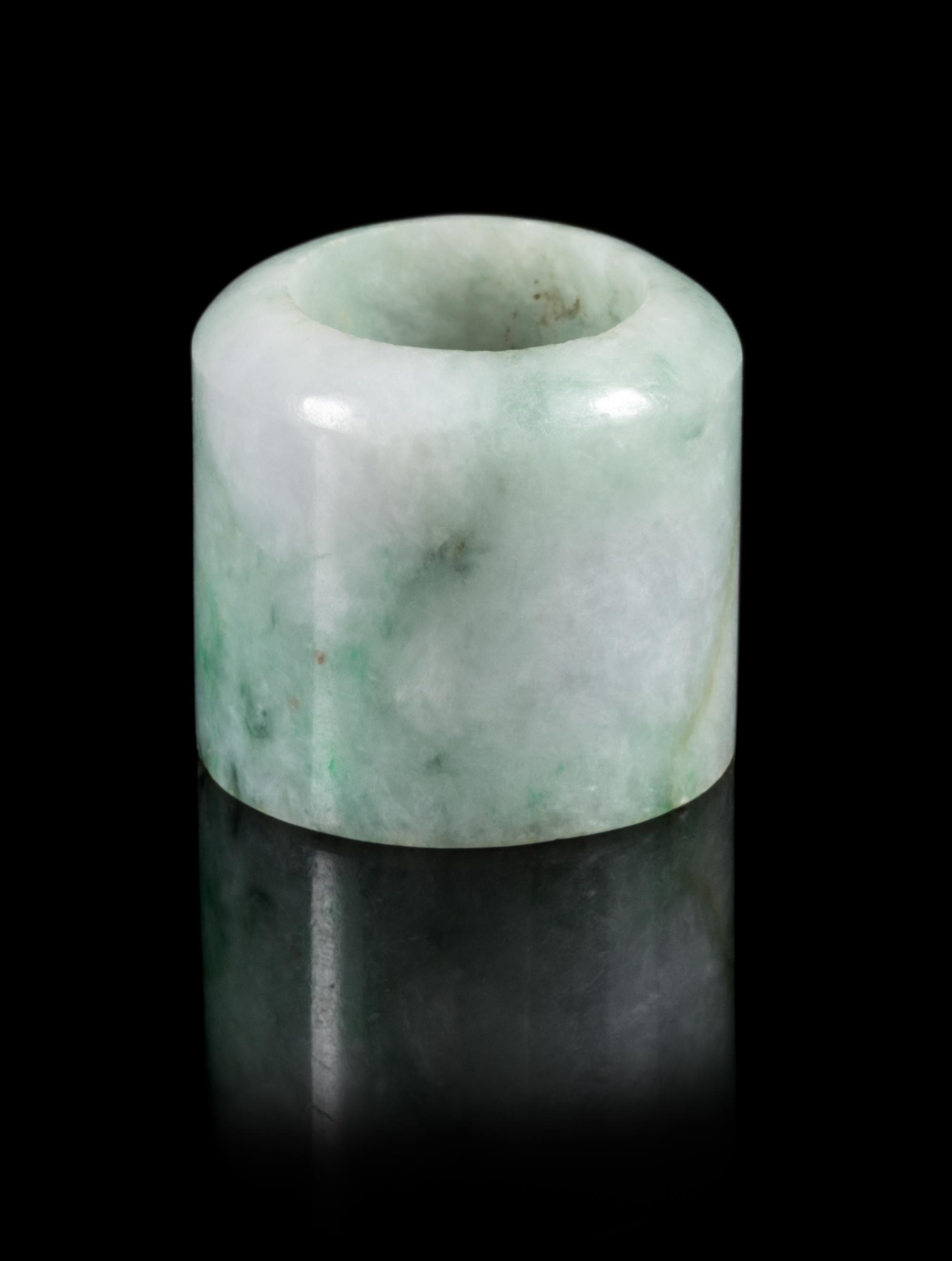 A Chinese Jadeite Archer's Ring