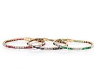 DIAMOND AND GEMSTONE BRACELET SET