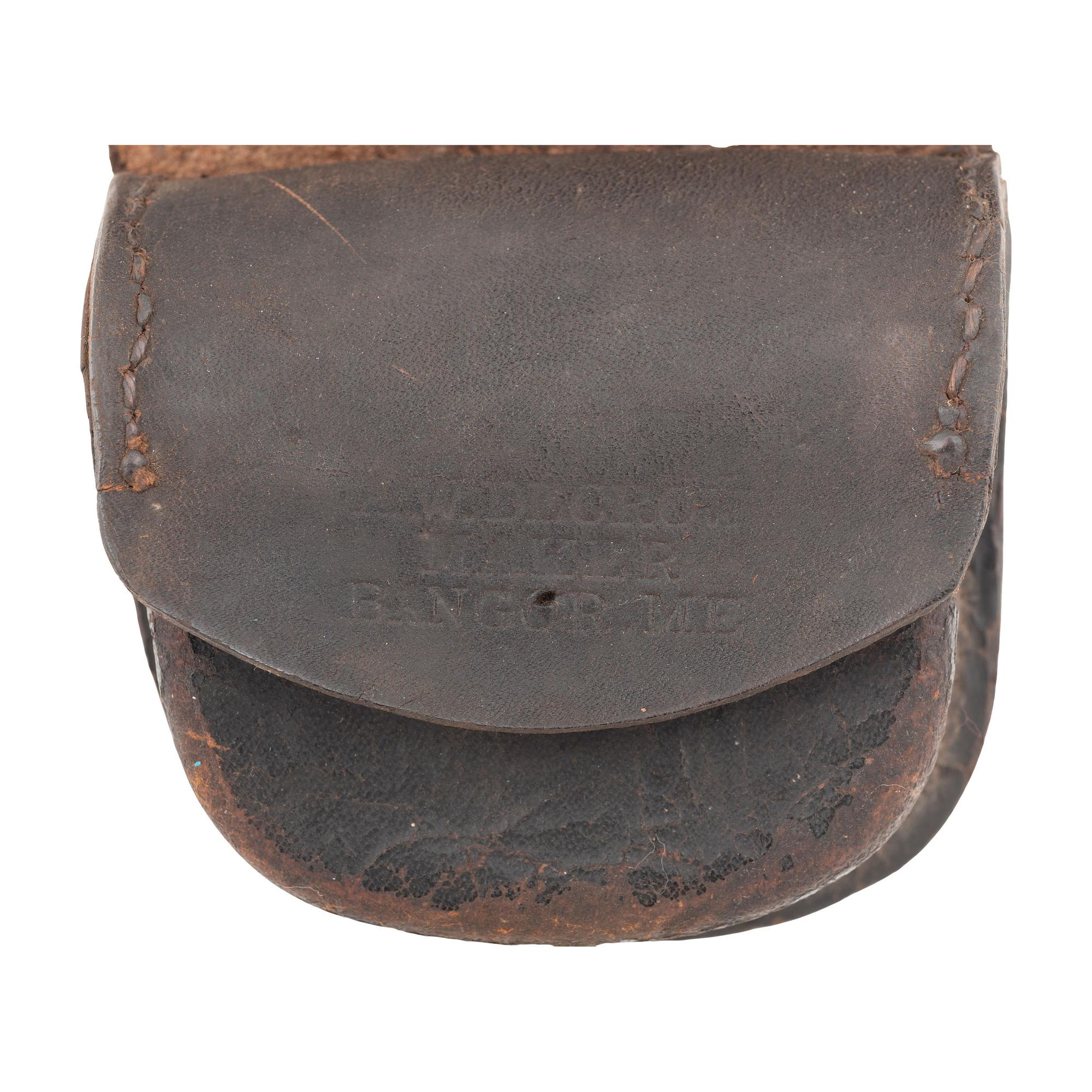 Group of Civil War Era Accoutrements: 2 Mann's Patent Cartridge Boxes, 2 Cap Pouches and 2 Carbine Socekts