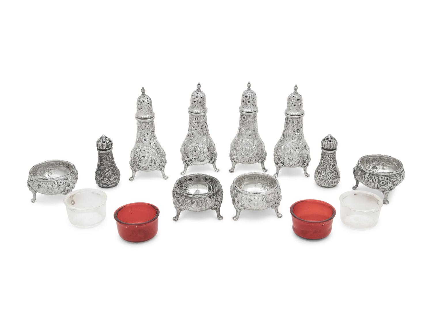 A Collection of S. Kirk and Son Repousse Table Articles