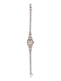 LONGINES, 14K WHITE GOLD AND DIAMOND WRISTWATCH