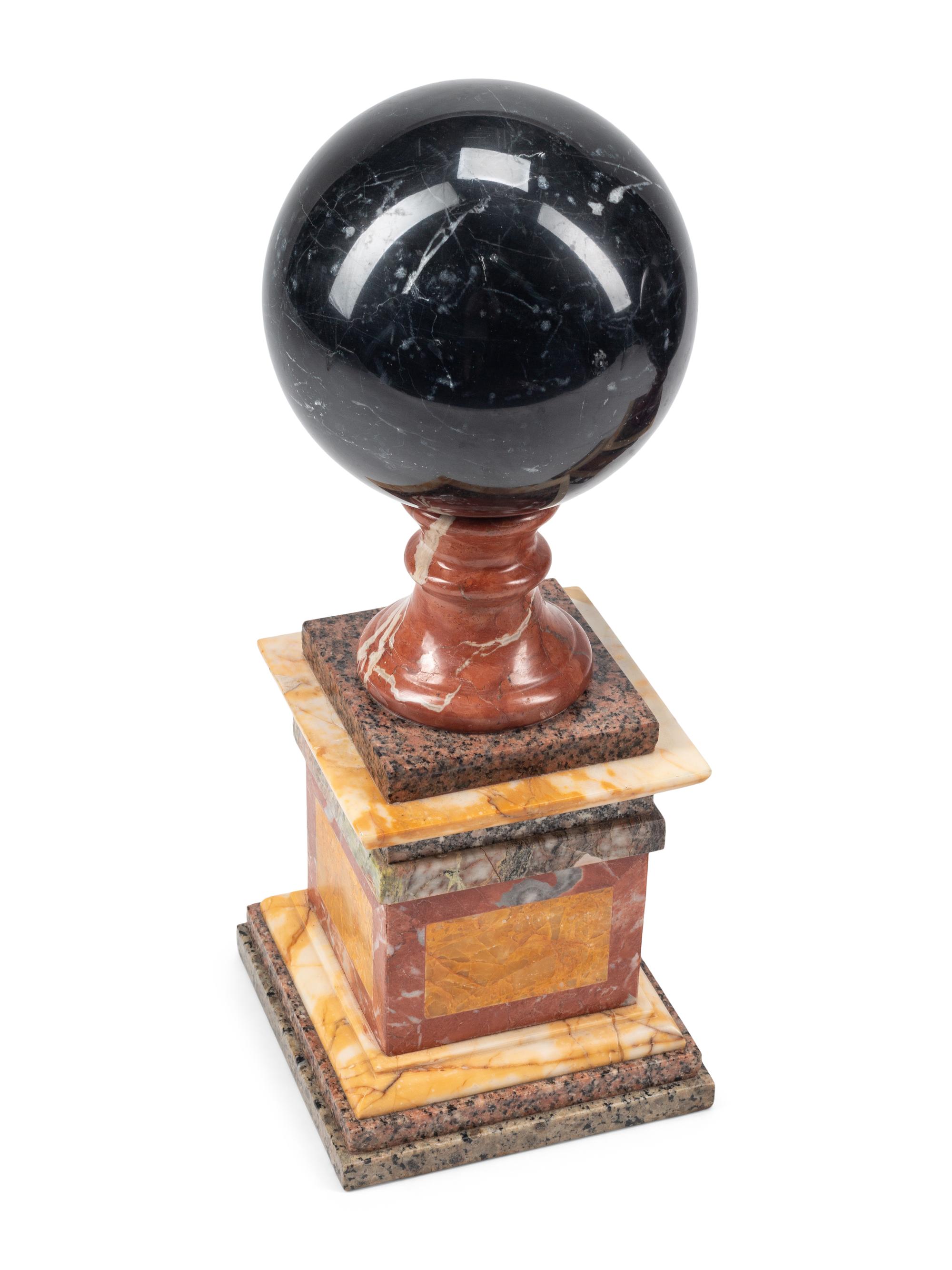A Pair of Grand Tour Style Vari-Color Marble Ornaments