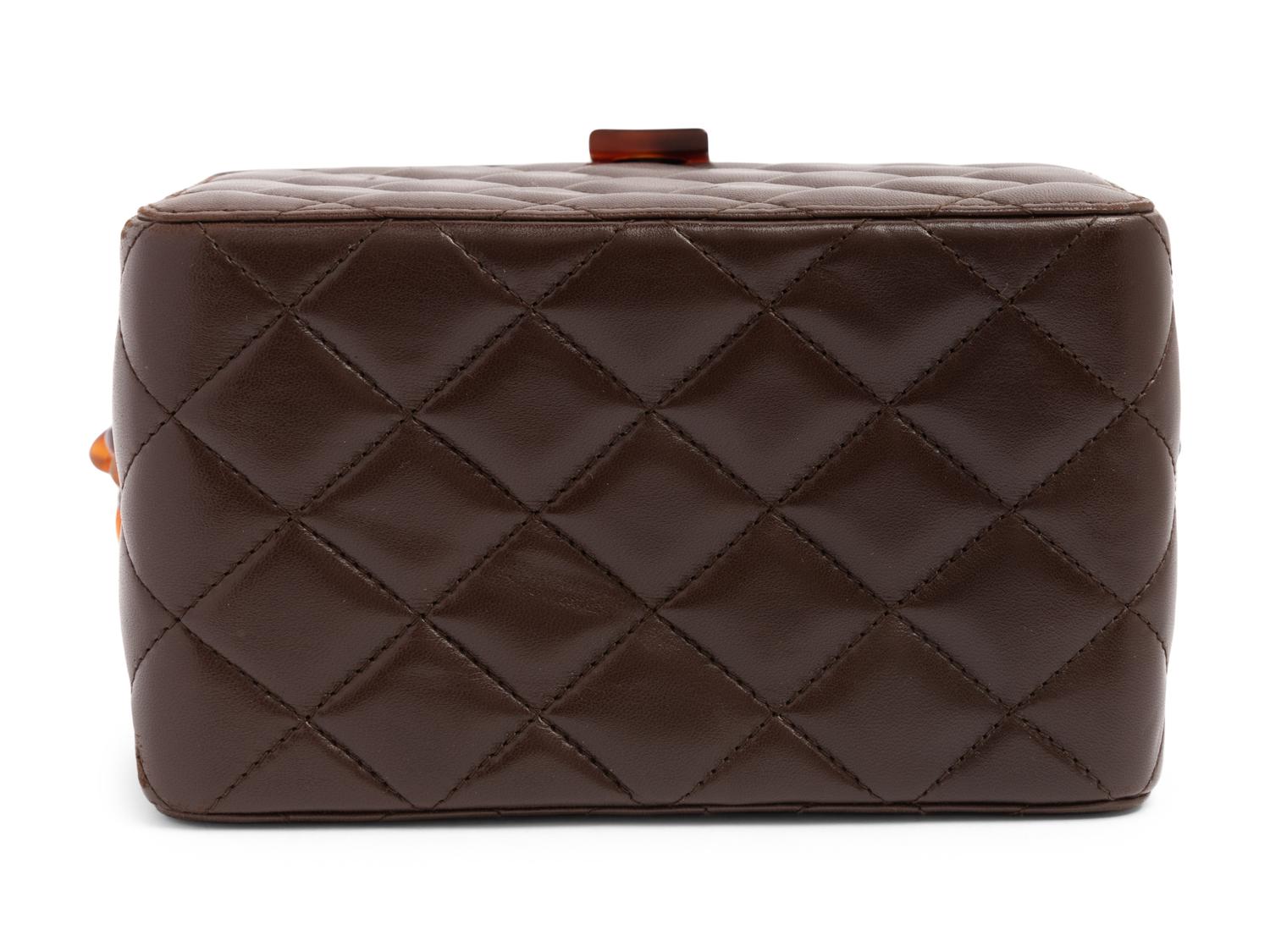 Chanel Quilted Cosmetic Bag with Lucite Top, 1996-97