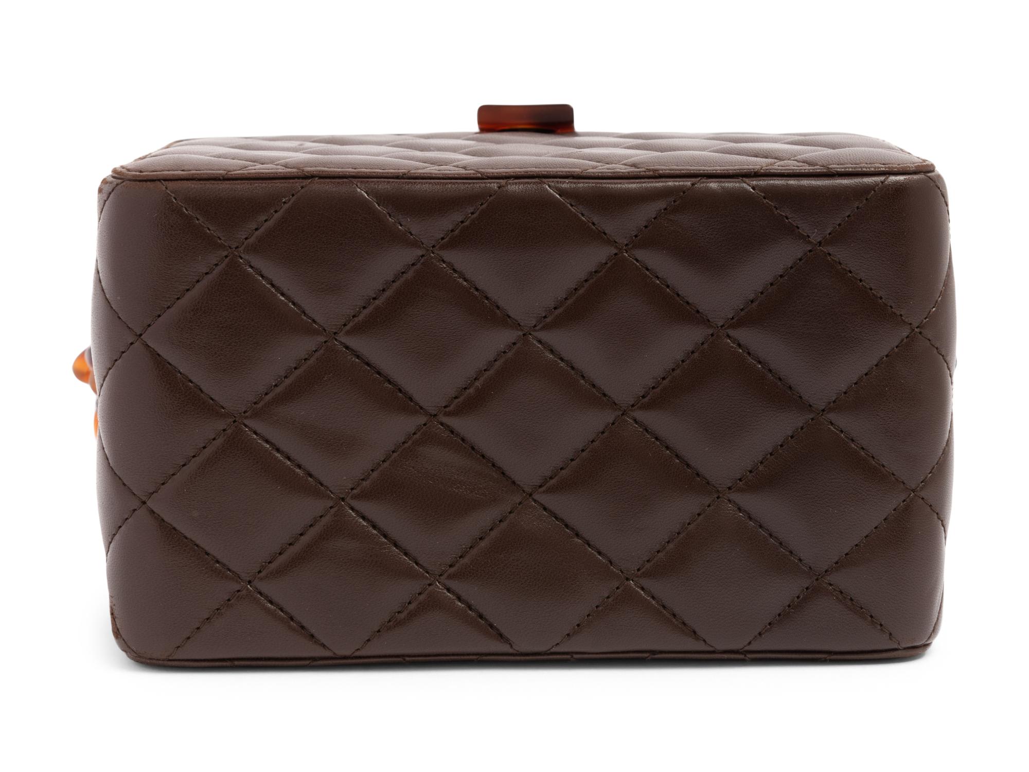 Chanel Quilted Cosmetic Bag with Lucite Top, 1996-97