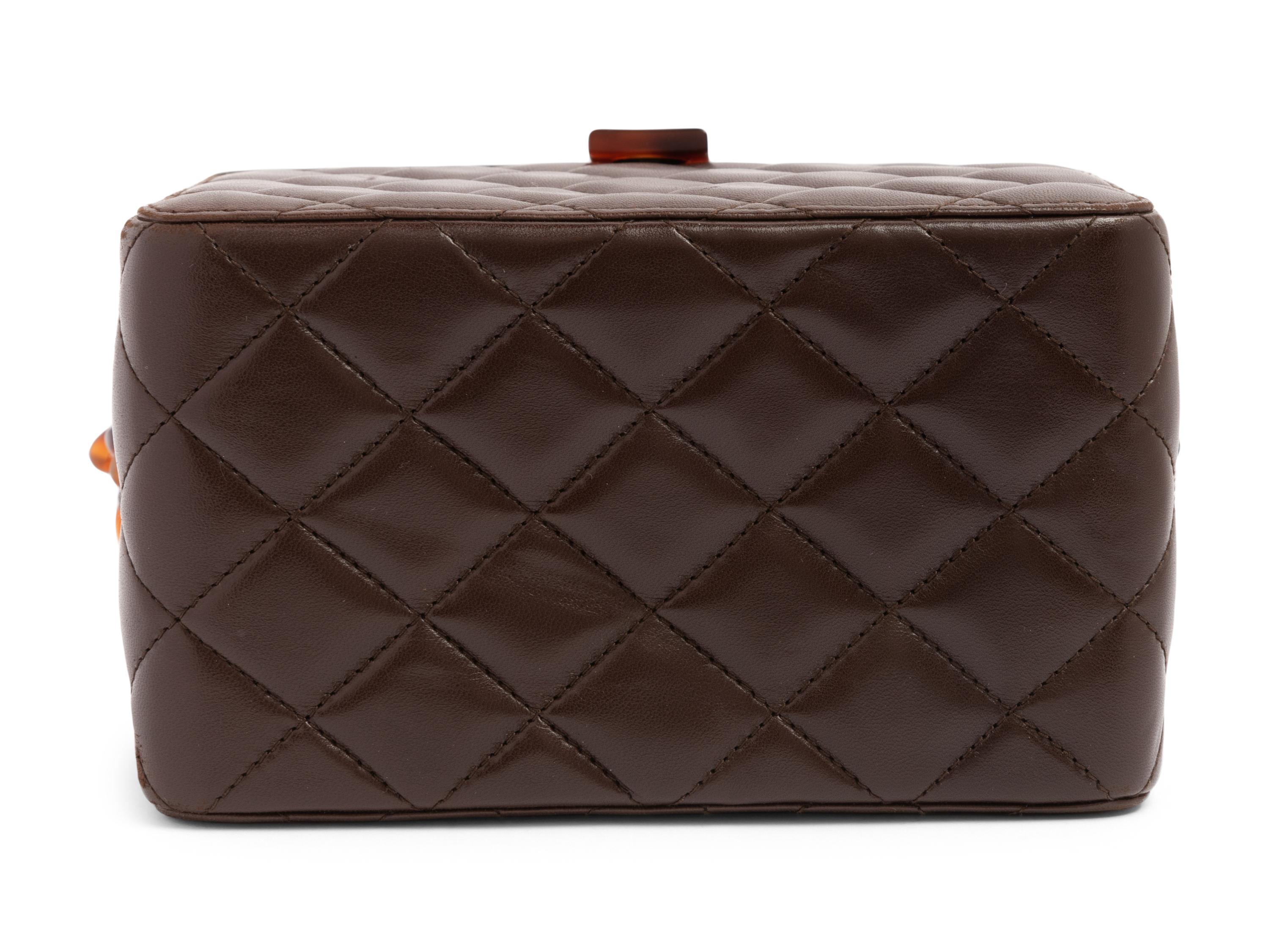Chanel Quilted Cosmetic Bag with Lucite Top, 1996-97