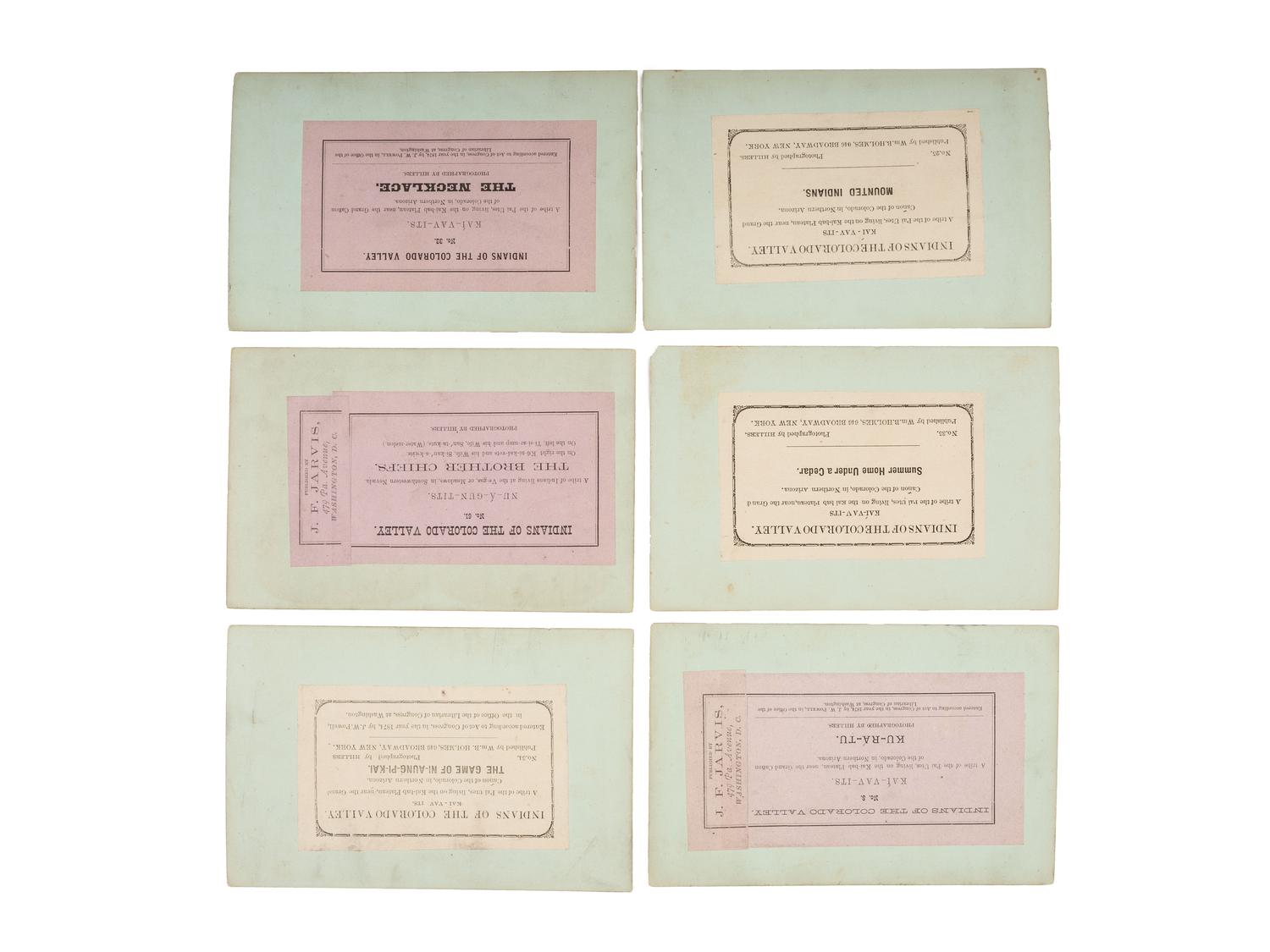 [NATIVE AMERICANS]. HILLERS, John K., photographer. A group of 13 Powell Expedition stereoviews featuring Native American subjects, comprising: