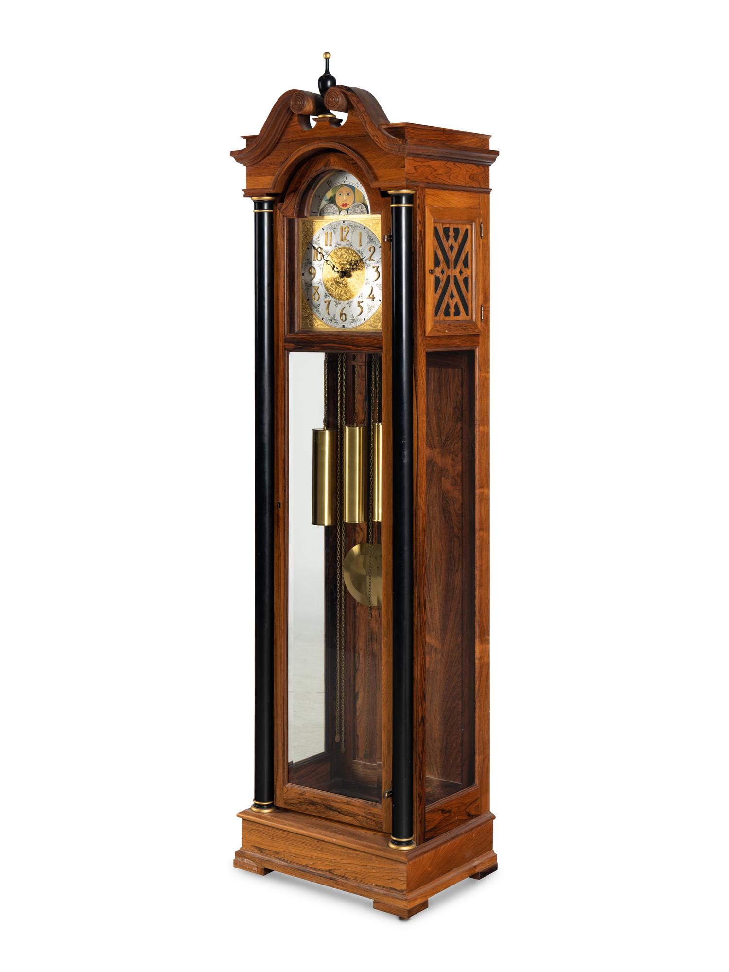 A Colonial Manufacturing Co. Mahogany Tall Case Clock
