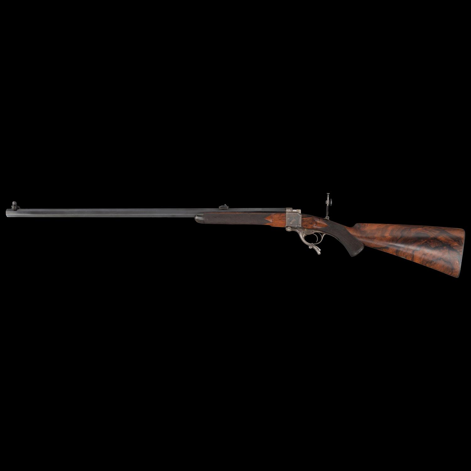 *George Gibbs Farquharson's Patent Small Frame Match Rifle with Side Cocking, Detachable Action and Tang Sight Published in Walter Winfer's "British Single Shot Rifles"