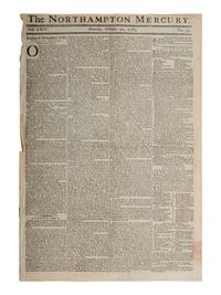 [REVOLUTIONARY WAR]. Northampton Mercury . Vol LXIV, Nos. 30-33. London, 29 Sept. - 20 Oct. 1783.
