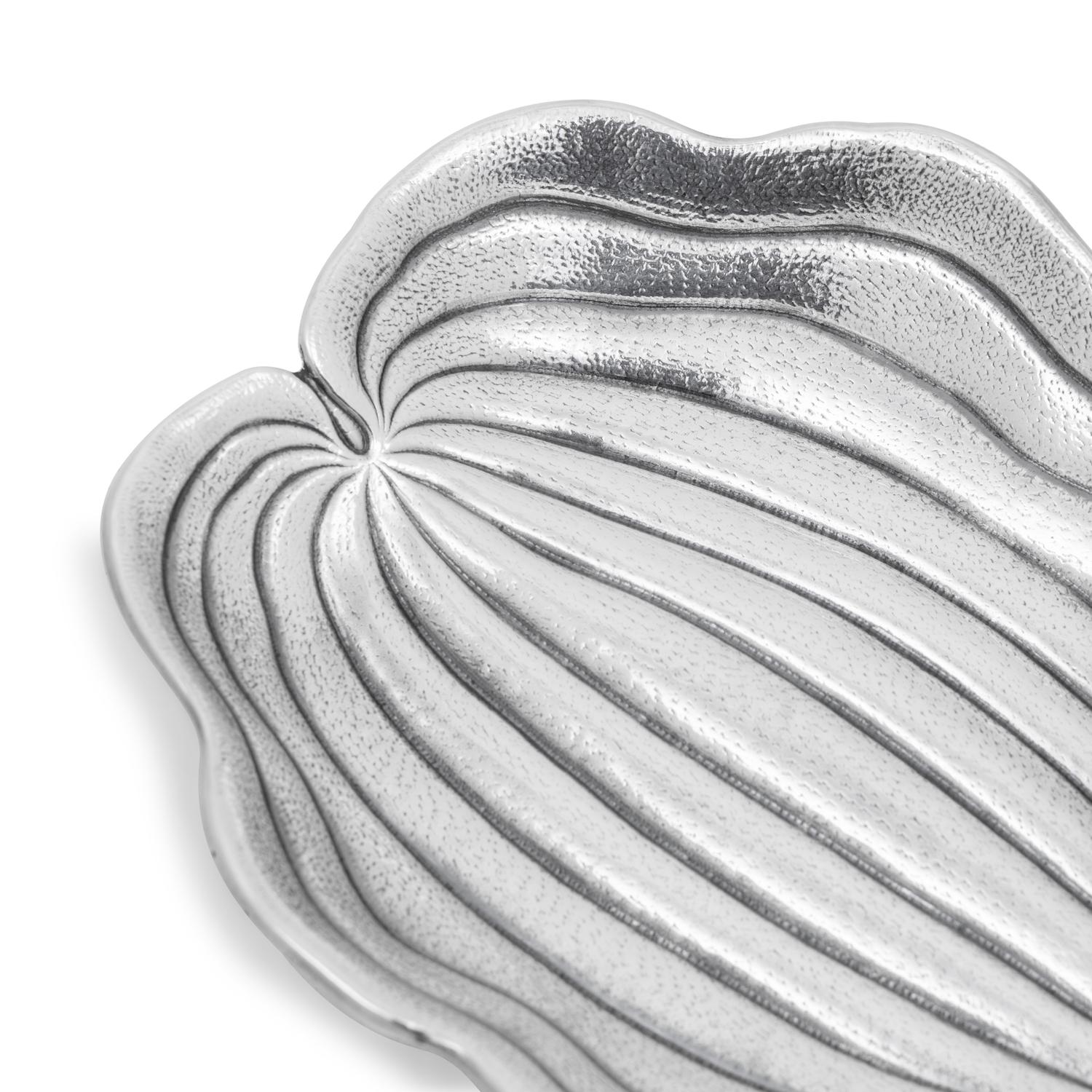 A Buccellati Silver Leaf Form Dish