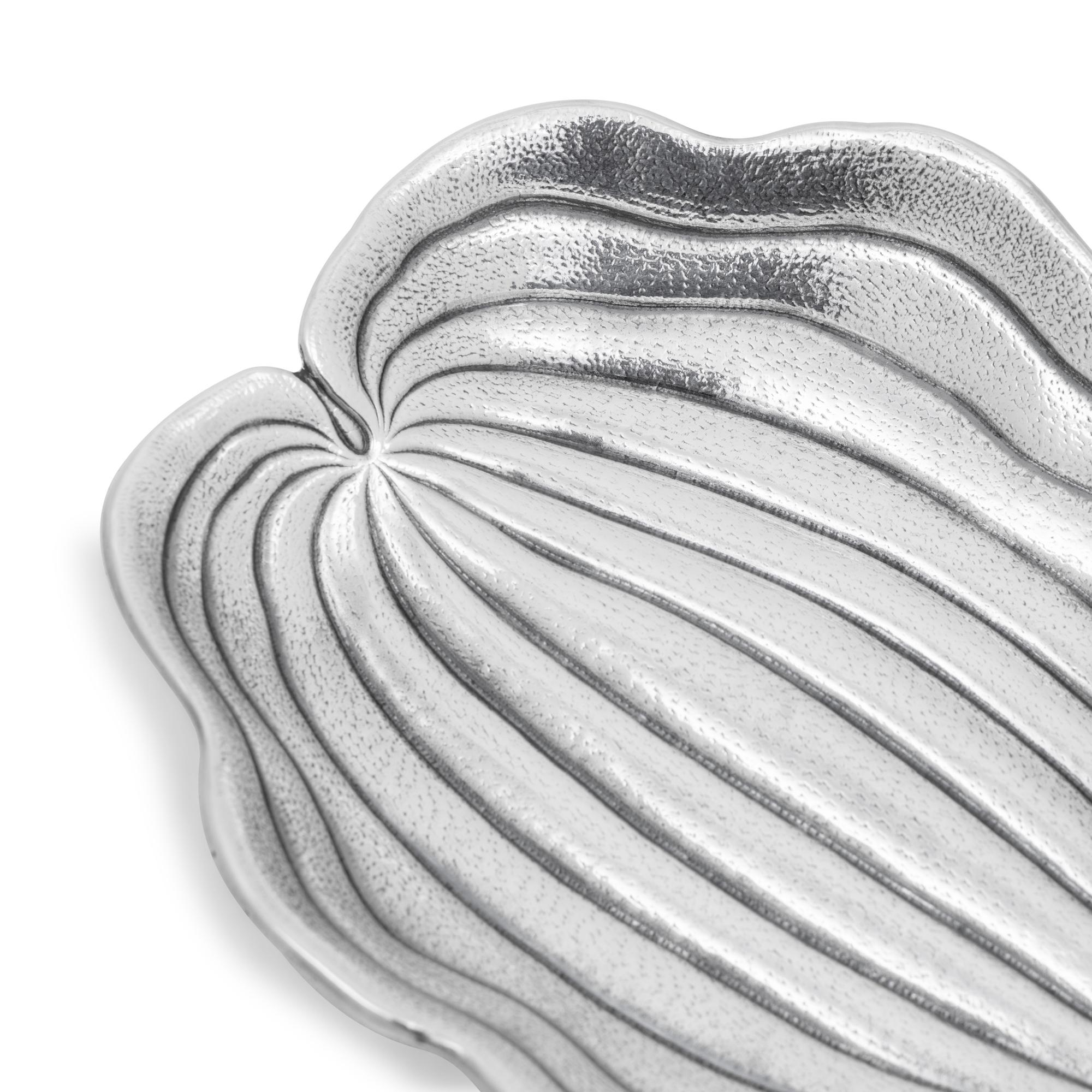 A Buccellati Silver Leaf Form Dish