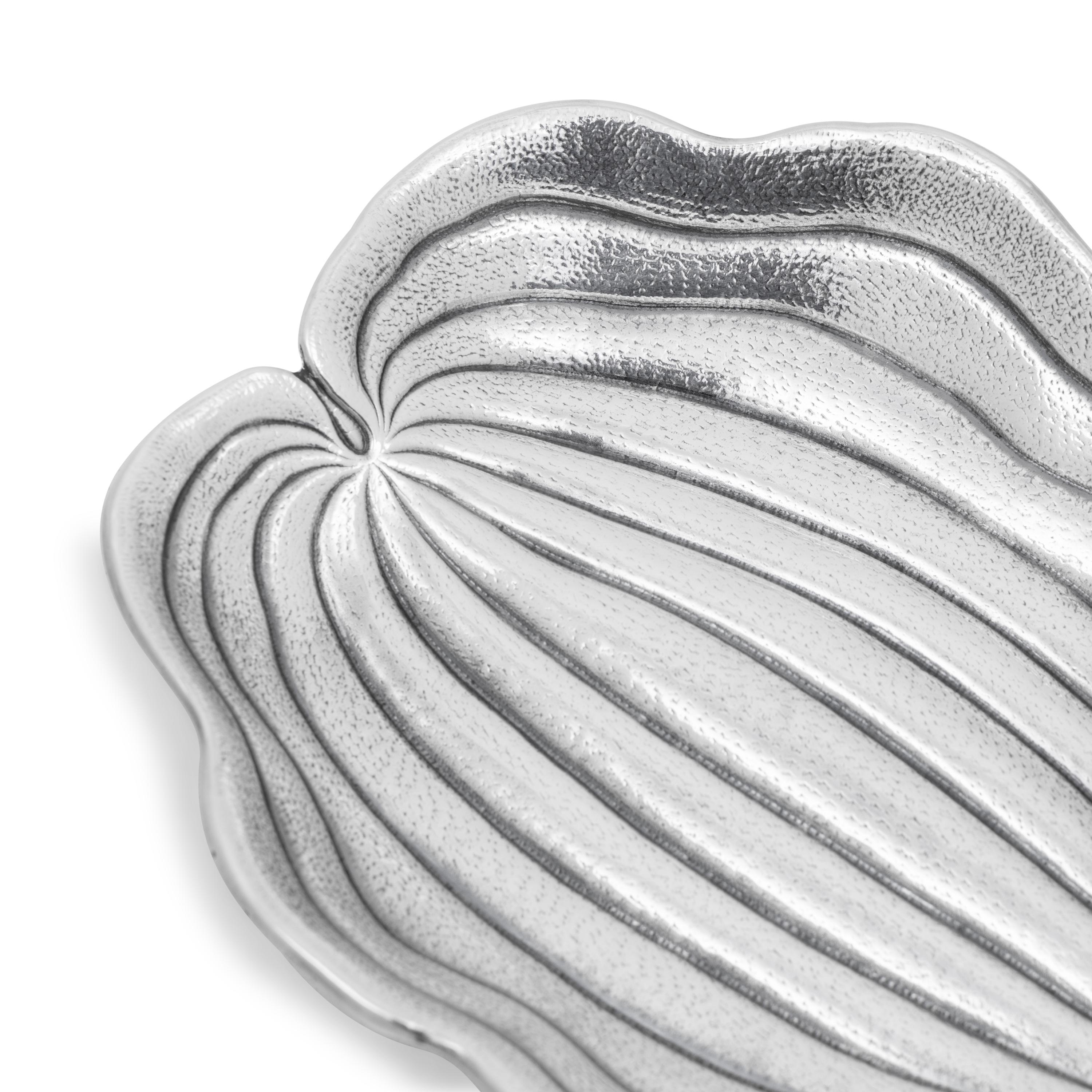 A Buccellati Silver Leaf Form Dish