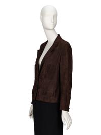 Chanel, Chocolate Brown Suede Jacket