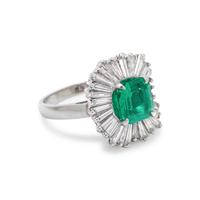 EMERALD AND DIAMOND CONVERTIBLE RING/PENDANT