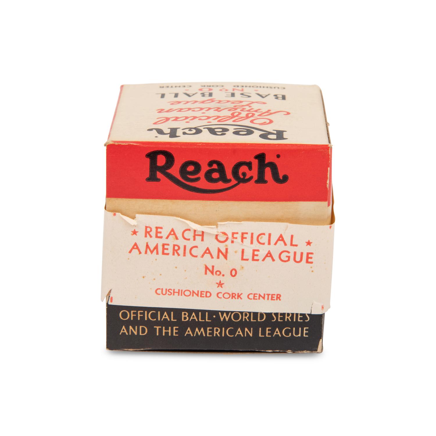 An Original, Unused 1940s Reach Official American League Baseball in Sealed Box