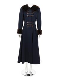 Yves Saint Laurent Haute Couture Wool Coat with Fur Trim, 1976