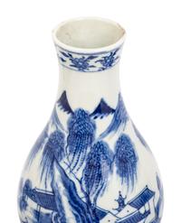 A Group of Chinese Export Blue and White Porcelain Articles