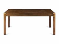 A Campaign Style Brass Mounted Walnut Table
