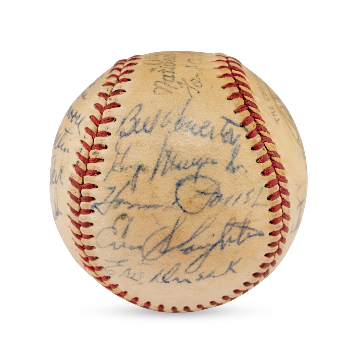 A 1950 St. Louis Cardinals Team Signed Autograph Baseball Featuring Stan Musial (Beckett Authentication Services Letter of Authenticity)