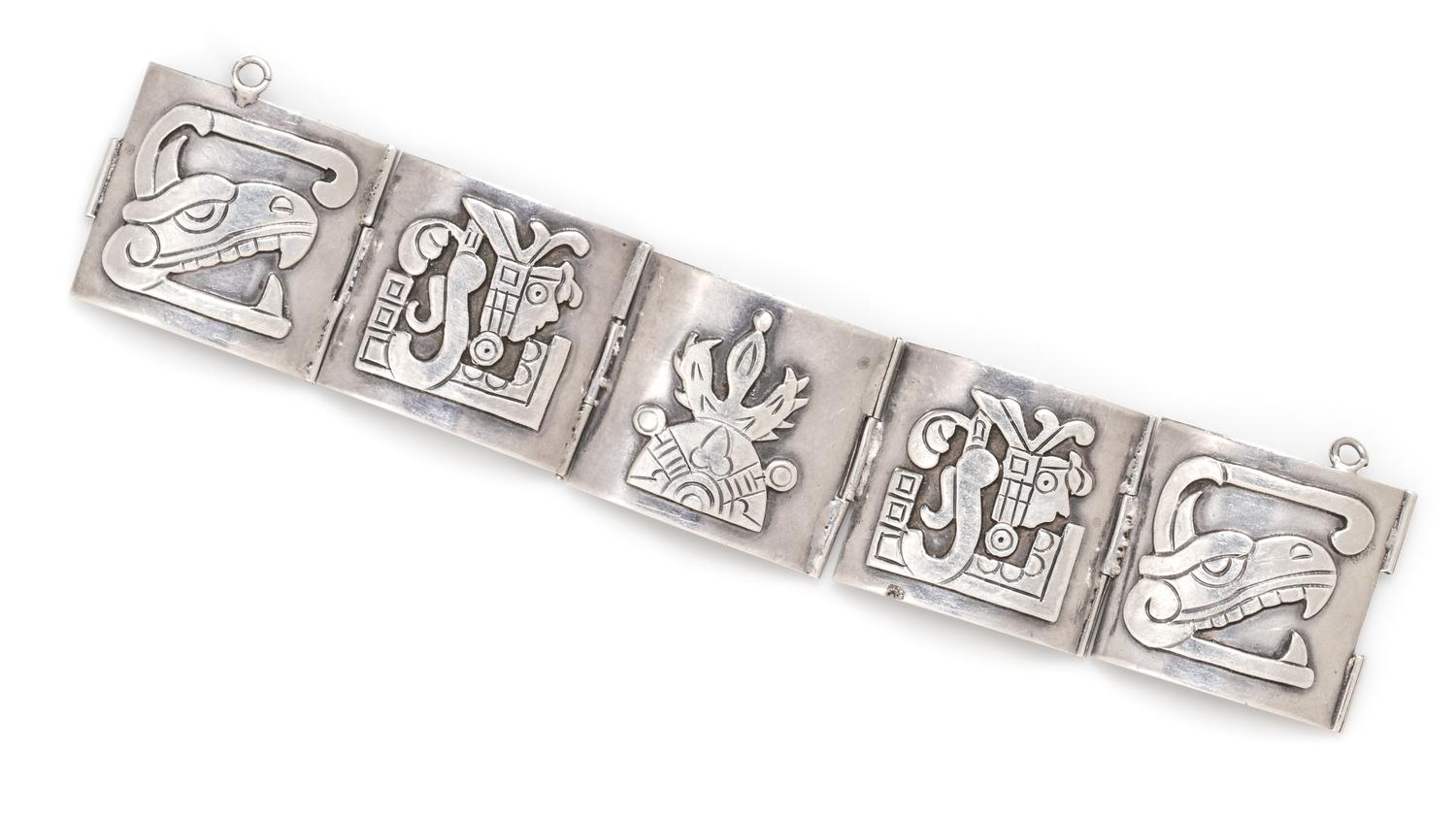 A Sterling Silver Bracelet, Rafael Melendez, Taxco, 40.55 dwts.