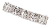 A Sterling Silver Bracelet, Rafael Melendez, Taxco, 40.55 dwts.