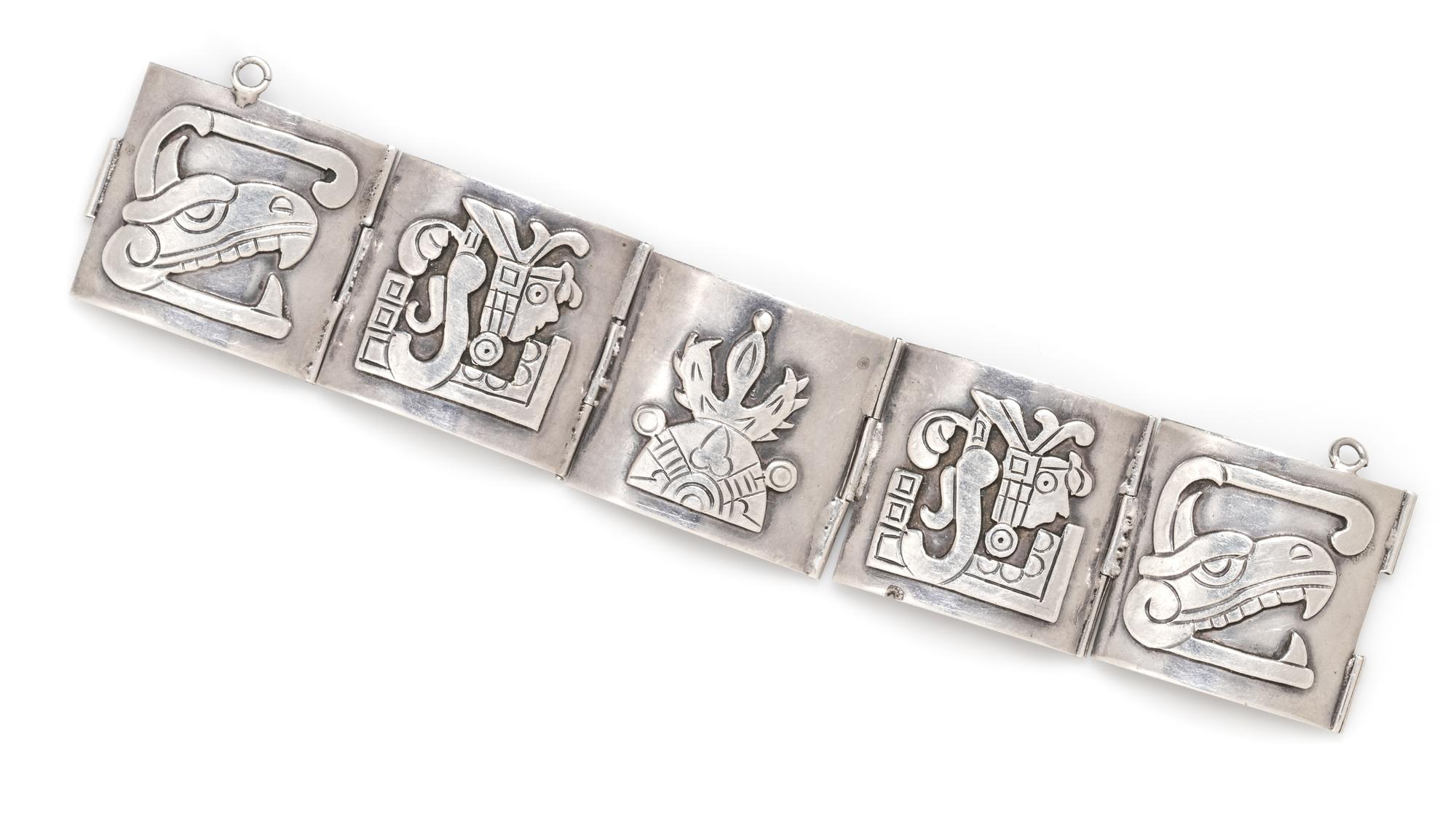 A Sterling Silver Bracelet, Rafael Melendez, Taxco, 40.55 dwts.