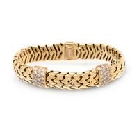 TIFFANY & CO., YELLOW GOLD AND DIAMOND 'VANNERIE' BRACELET