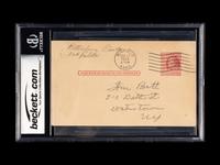 A Fred Clarke Signed Autograph Postcard (Beckett Authentication Services Encapsulated)