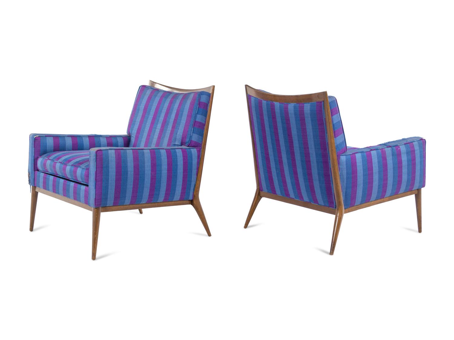 Pair of Directional Lounge Chairs, model 1322 Custom Craft, Inc., USA