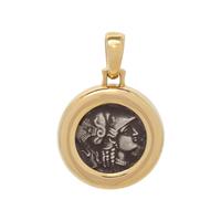 YELLOW GOLD AND COIN PENDANT