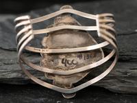 Large Navajo Sterling Silver and Turquoise cuff Bracelet