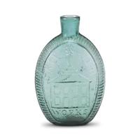 "Wheat Price & Co. Wheeling Va." glass flask Fairview Glass Works, Wheeling, WV,1825-1840