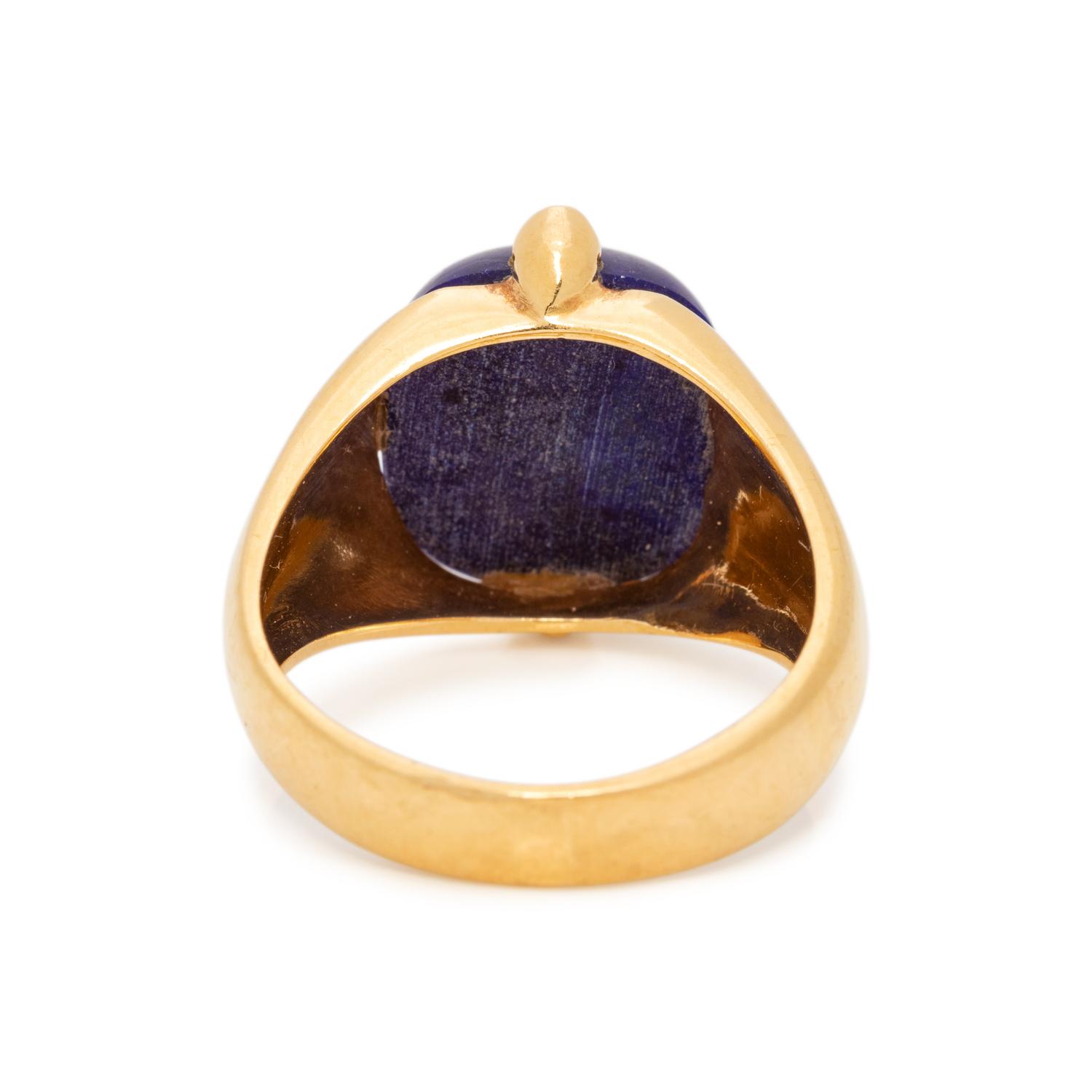 YELLOW GOLD AND LAPIS LAZULI RING