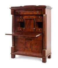 An Empire Mahogany Secrétaire à Abattant